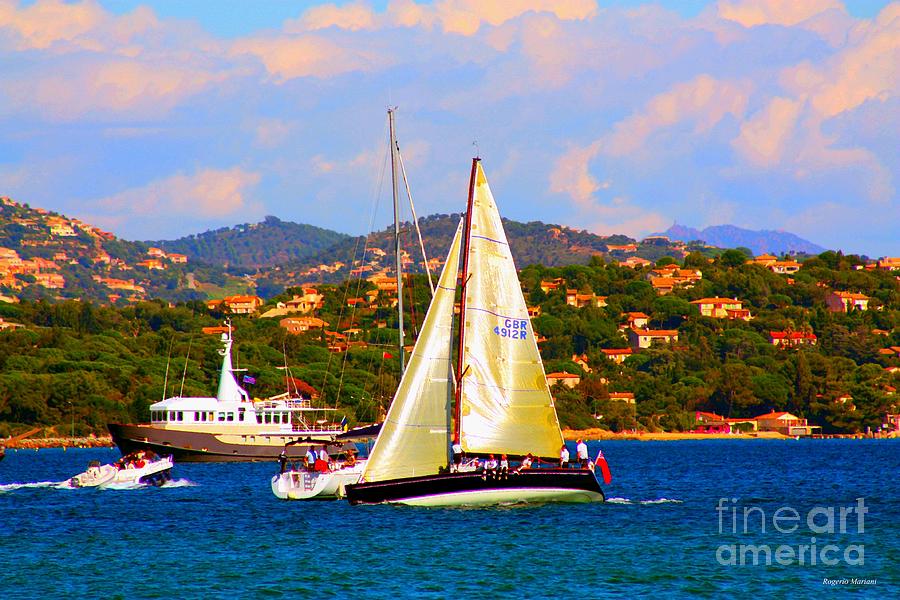 Sailing in the bay Photograph by Rogerio Mariani
