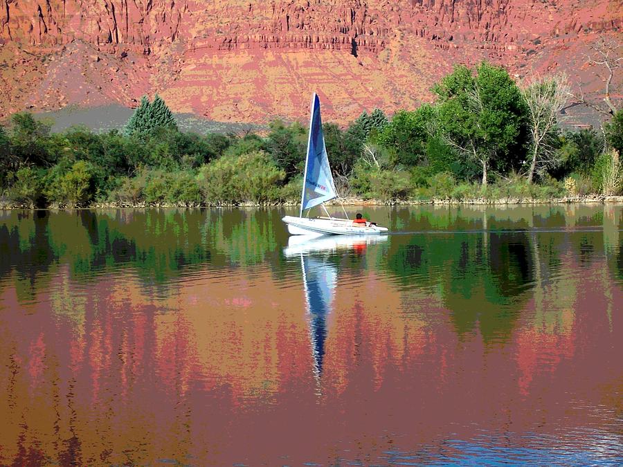 Sailing into Refections Photograph by Patricia Haynes