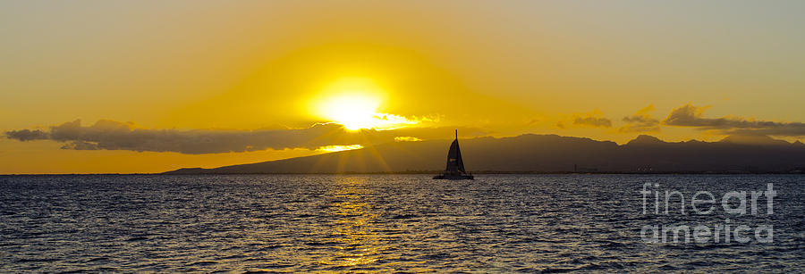 Sailing into the Sunset Photograph by Mary Jane Armstrong
