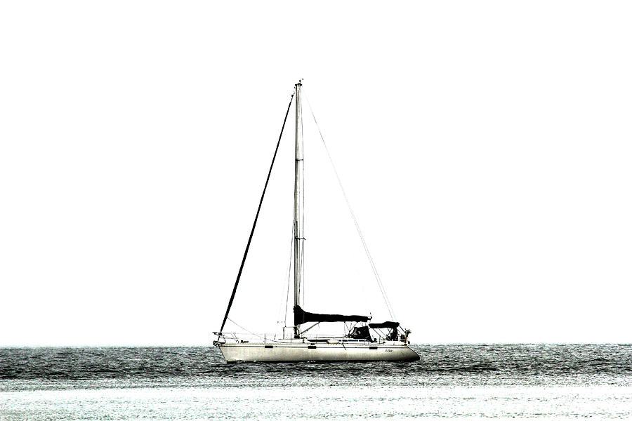 Sailing Into White Photograph by Marie Jamieson