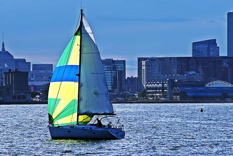 Sailing on Boston Harbor Photograph by Joe Faherty