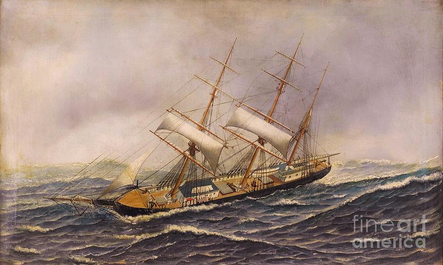 Sailing Ship - Saint Mary Painting by Althea Adah Recuerdo