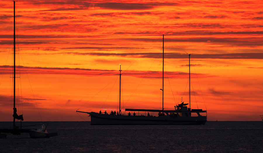 Sailing Sunset Photograph by Douglas Barnard