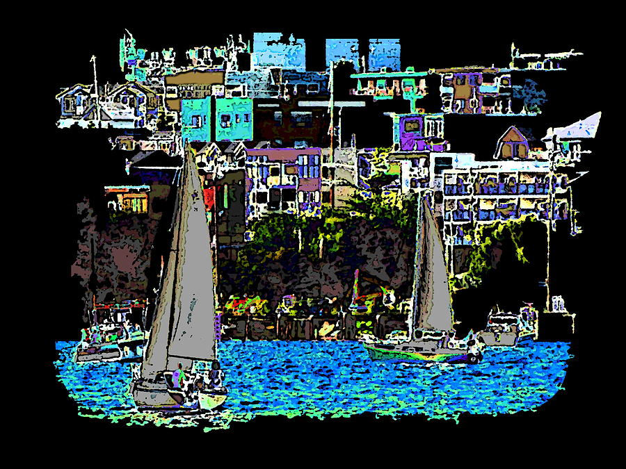 Sailing The Neighborhood Digital Art by Tim Allen