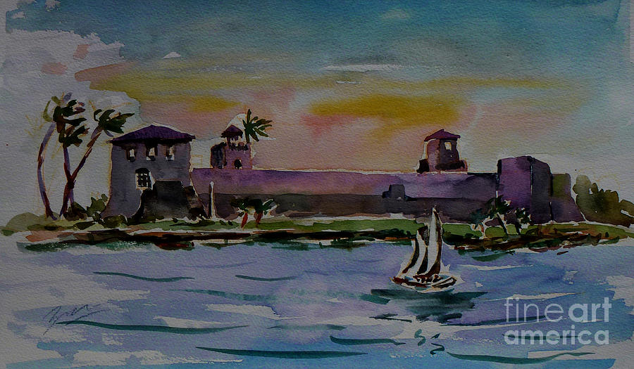 Sailing to the Spanish Fort Painting by Xueling Zou