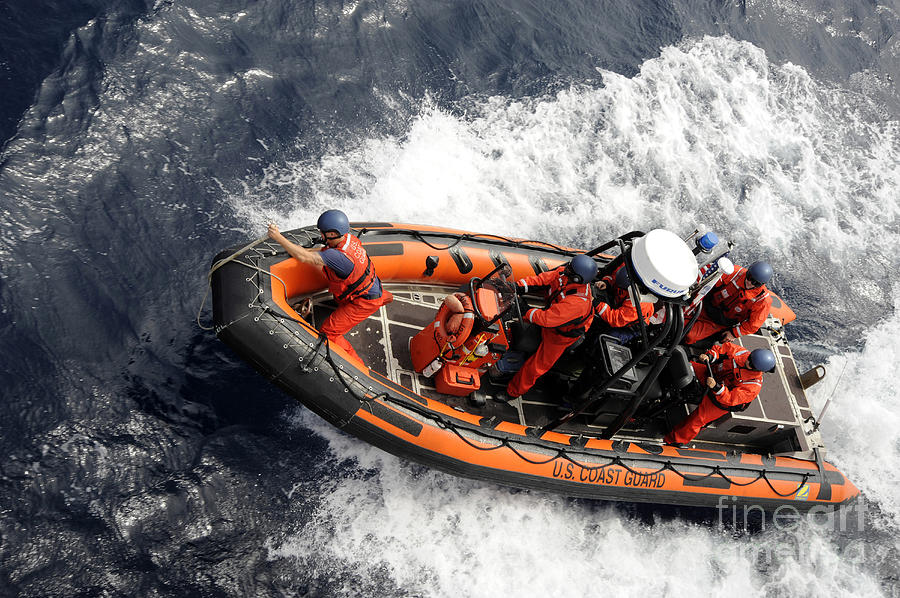 Sailors Conducting Small Boat Training Photograph by Stocktrek Images