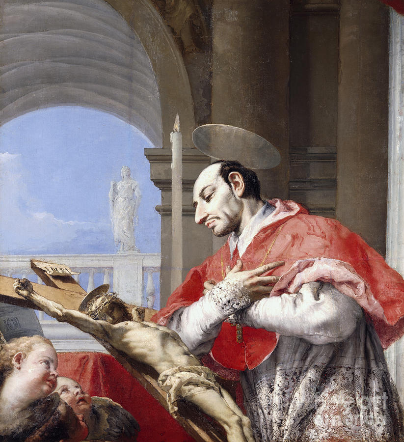 Jesus Christ Painting - Saint Charles Borromeo by Tiepolo by Giovanni Battista Tiepolo