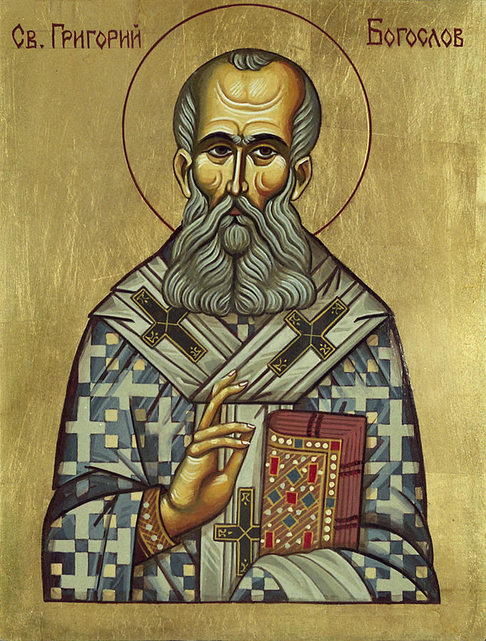 Saint Grigorios Theologos Painting by Anton Dimitrov