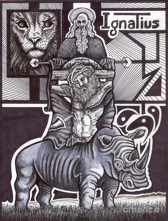 Wildlife Drawing - Saint Ignatius by Peter Olsen Wildlife Drawing - Saint Ignatius by Peter Olsen