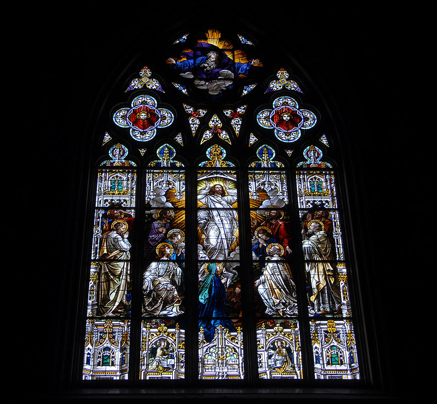 John The Baptist Photograph - Saint Johns Stained Glass by David Lee Thompson