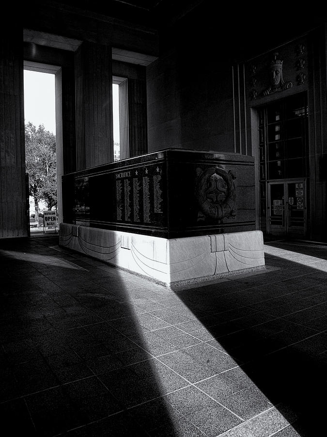 Saint Louis Soldiers Memorial Black and White Photograph by Joshua House
