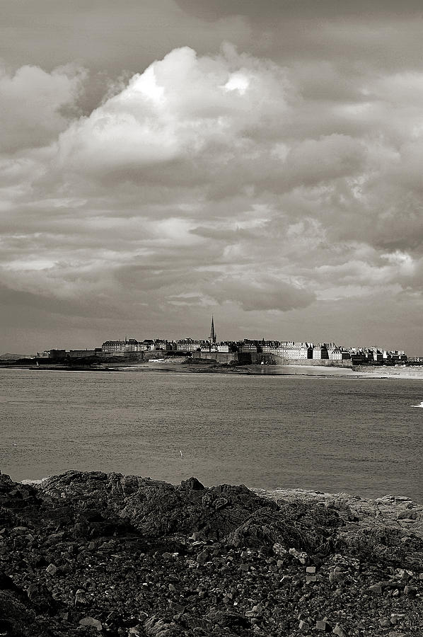 Black And White Photograph - Saint-Malo from Dinard. by RicardMN Photography