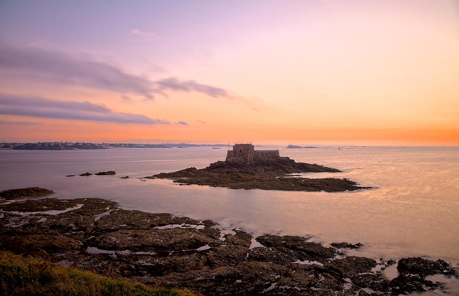 Castle Photograph - Saint-Malo Twilight by Nicolas Raymond