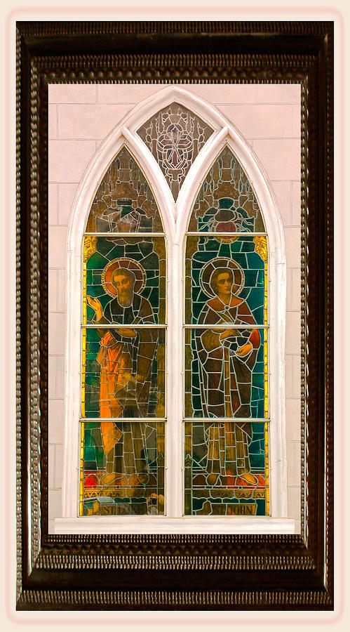 Church Photograph - Saints in the Window by DigiArt Diaries by Vicky B Fuller