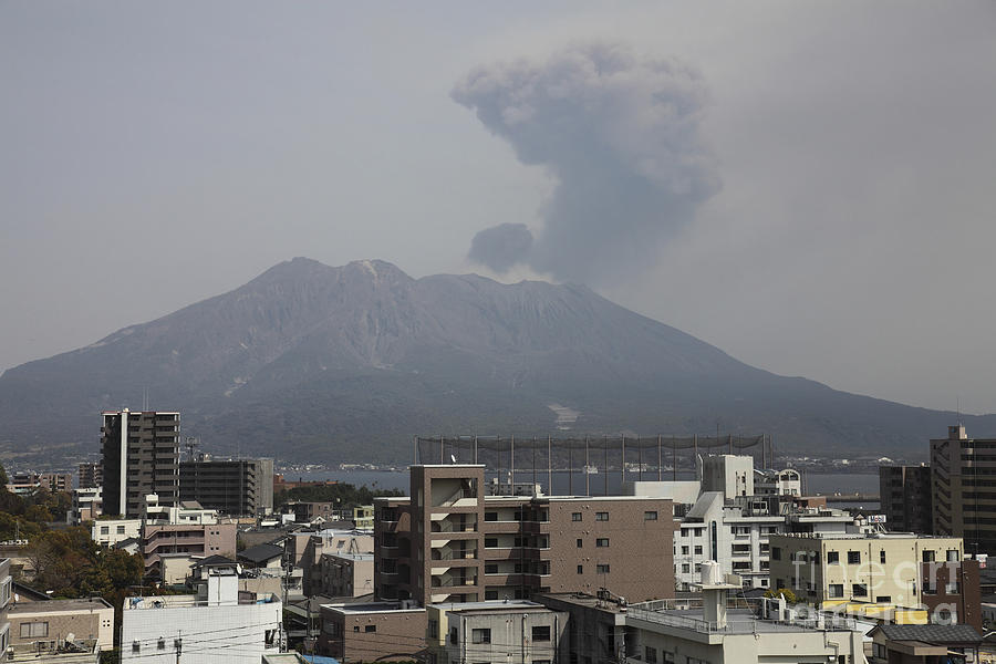 Sakurajima Volcano As Viewed Photograph by Richard Roscoe