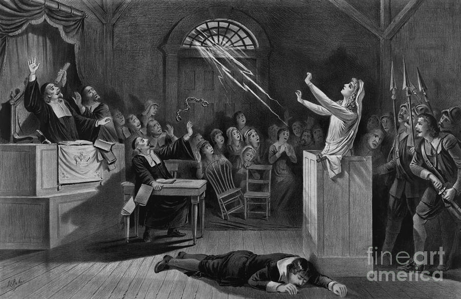 Salem Photograph - Salem Witch Trials by Photo Researchers