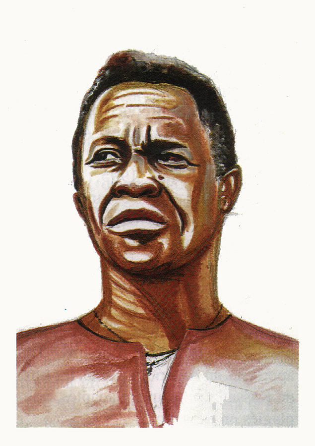 Portrait Painting - Salif Keita by Emmanuel Baliyanga