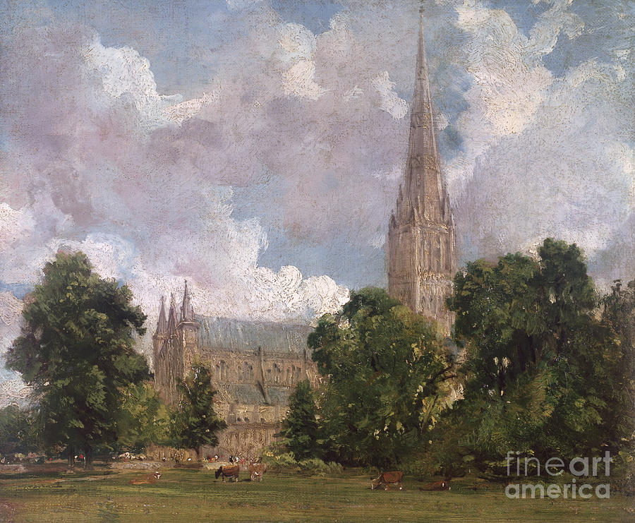 John Constable Painting - Salisbury Cathedral from the south west by John Constable