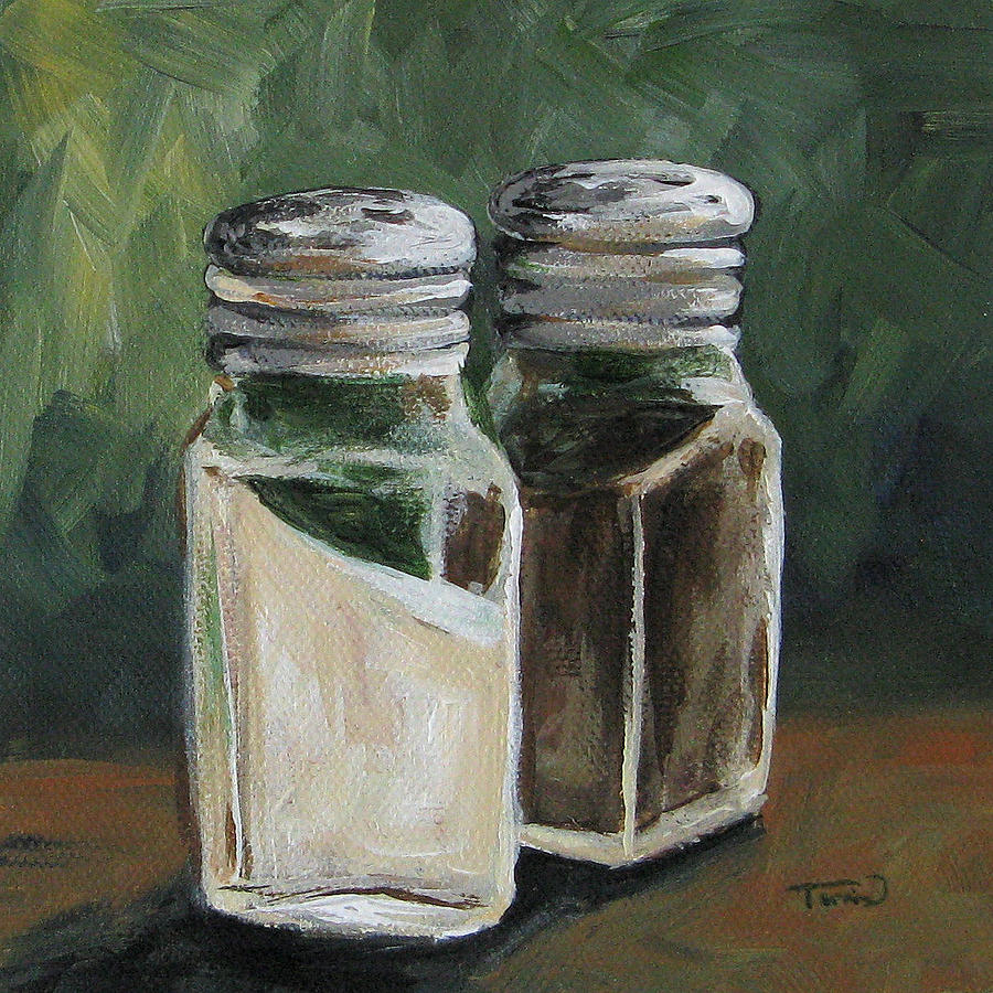 Still Life Painting - Salt and Pepper III by Torrie Smiley