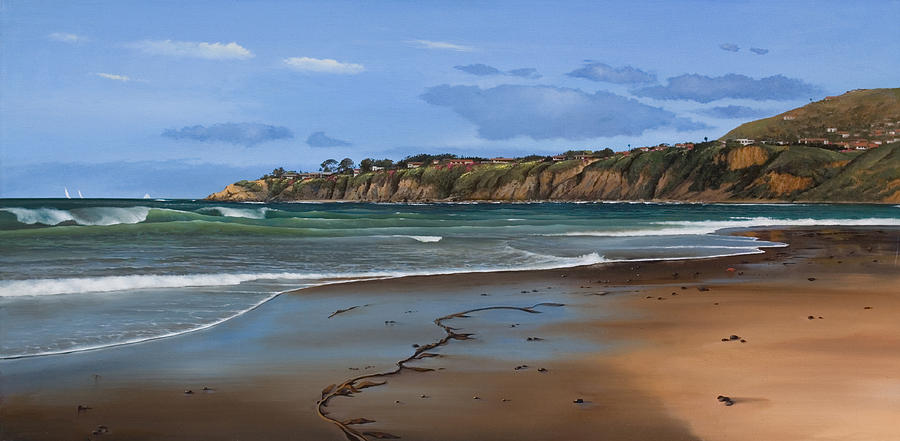 Salt Creek Beach  Dana Point Painting Painting by Cliff Wassmann