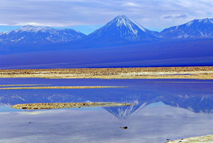 Salt lake at the Atacama Desert Chile Photograph by Sandra Lira