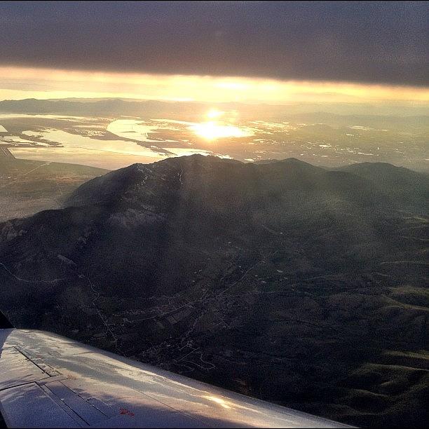 Airplane Photograph - Salt Lake Light #thegreatsaltlake by Brandon Erickson