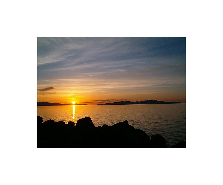 Sunset Photograph - Salt Lake Sunset by Louise Mingua
