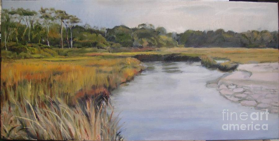 Salt Marsh Painting by Sylvia Ruth Weinberg