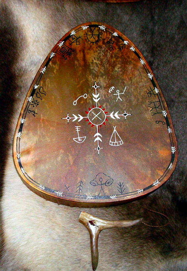 Sami Shaman Drum by Merja Waters