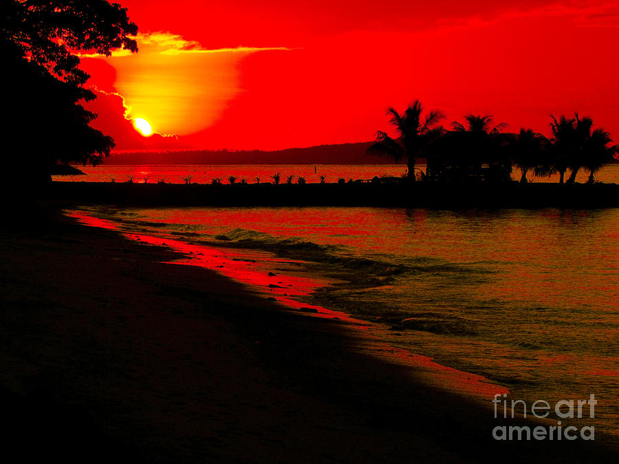 Samoan Sunset Photograph by Karen Lewis