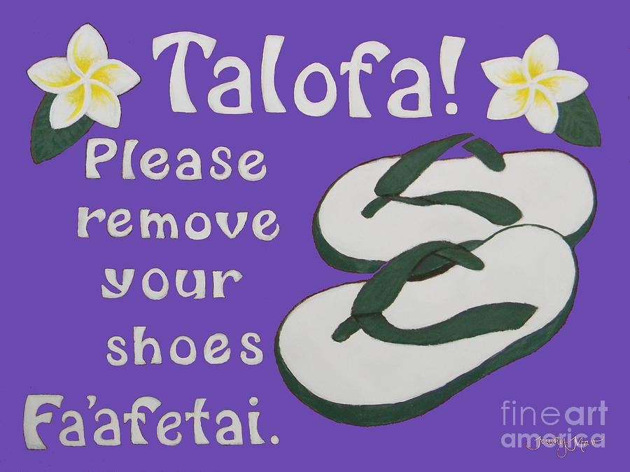 Samoan Welcome Sign Lavender Painting By Kristy Mao