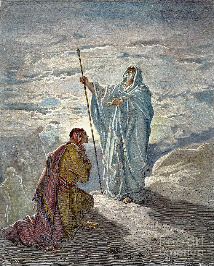Samuel And Saul Drawing by Gustave Dore
