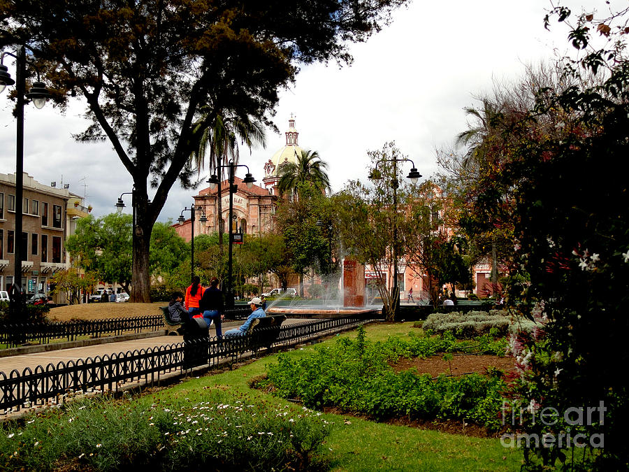 San Blas Park in Cuenca Ecuador Photograph by Al Bourassa