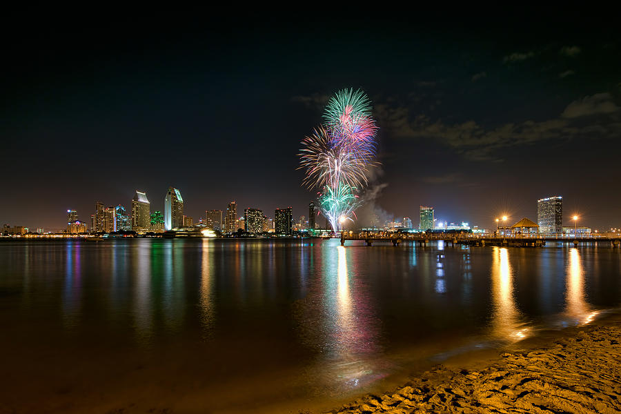 San Diego Fireworks Photograph by Mark Whitt