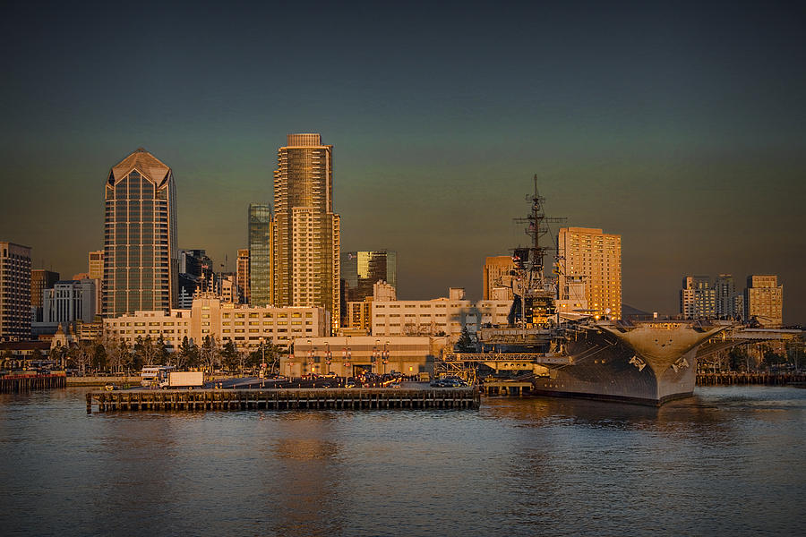 San Diego Skyline from the Bay Photograph by Randall Nyhof