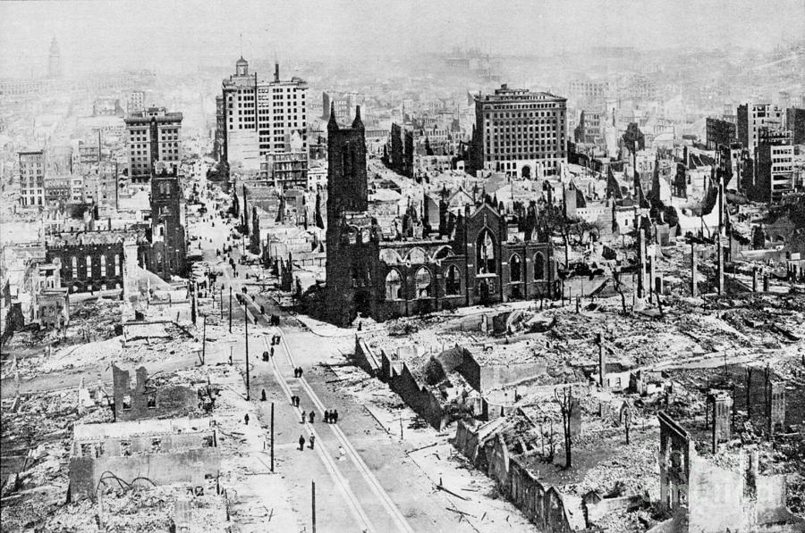 San Francisco After 1906 Earthquake Photograph by Science Source