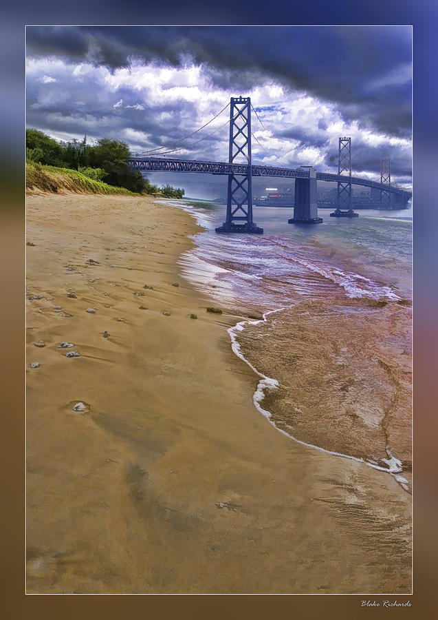 San Francisco Bay Bridge And Beach Photograph by Blake Richards