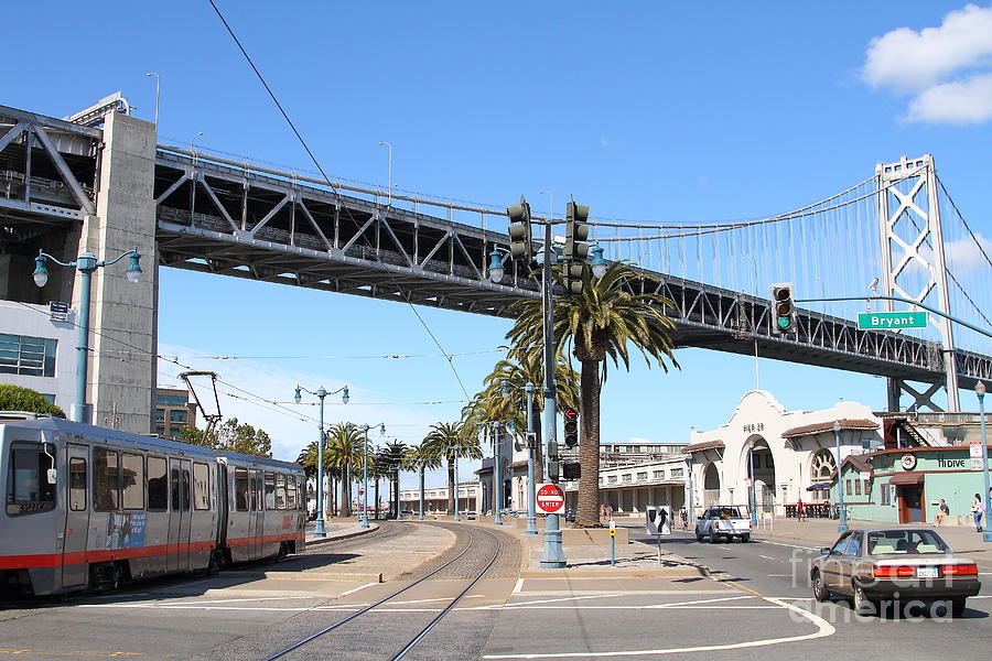 San Francisco Photograph - San Francisco Bay Bridge at The Embarcadero . 7D7706 by Wingsdomain Art and Photography