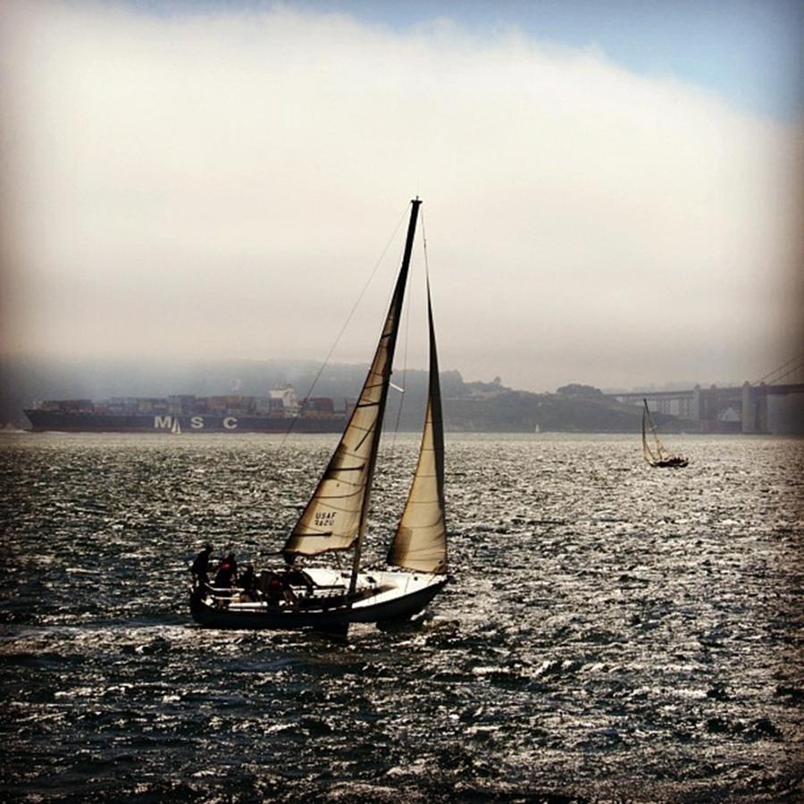 Boat Photograph - San Francisco Bay by Luisa Azzolini