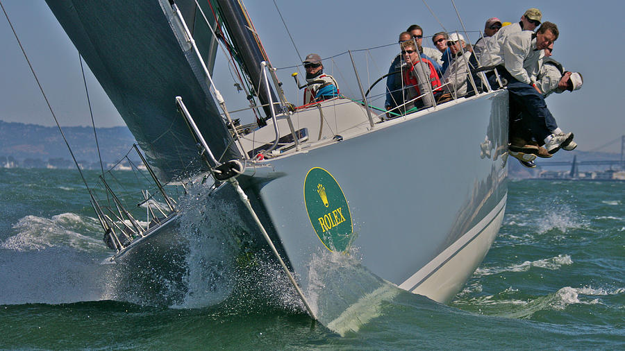 San Francisco Bay Sailboat Racing Photograph by Steven Lapkin