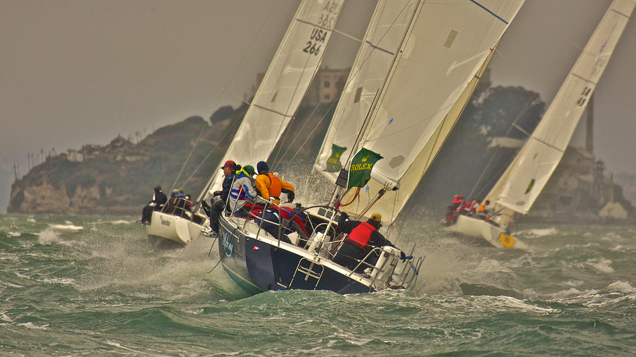 San Francisco Bay sailing Photograph by Steven Lapkin