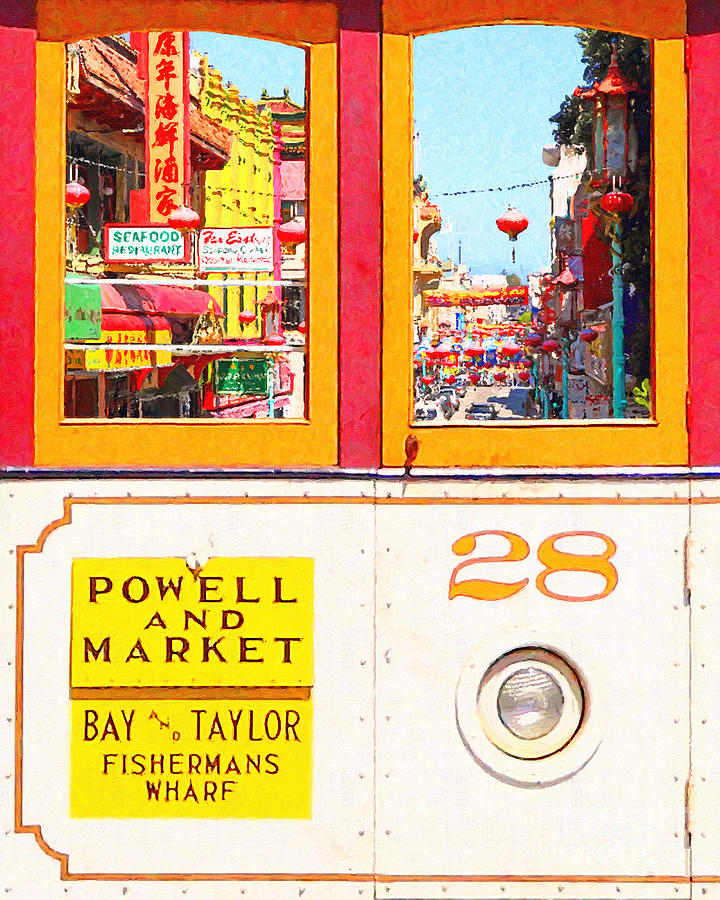 San Francisco Photograph - San Francisco Cablecar 28 . Chinatown by Wingsdomain Art and Photography