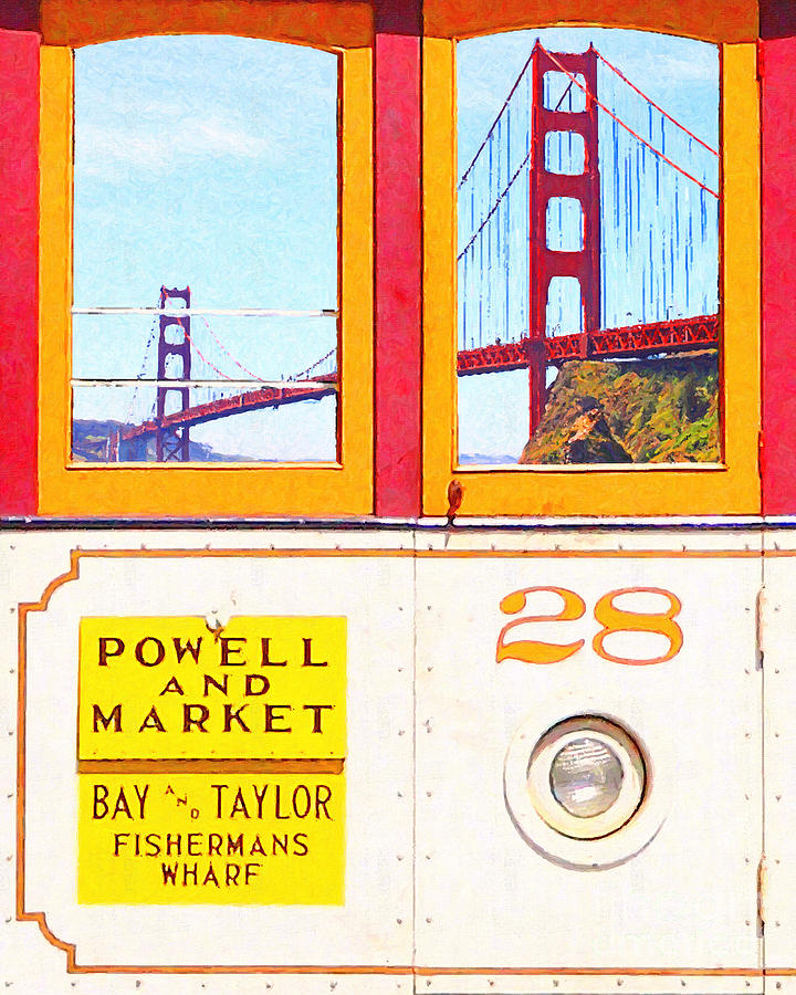 San Francisco Cablecar 28 . Golden Gate Bridge Photograph by Wingsdomain Art and Photography