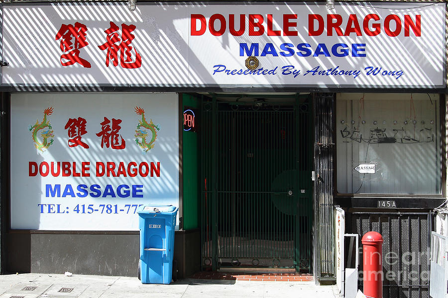 San Francisco Photograph - San Francisco Chinatown Double Dragon Massage by Wingsdomain Art and Photography