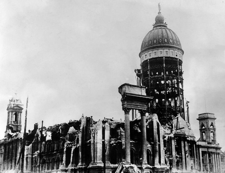 San Francisco City Hall After The 1906 Photograph by Everett