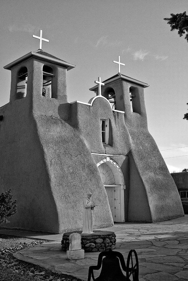San Francisco de Asis Mission Church 8 Pyrography by Lou  Novick
