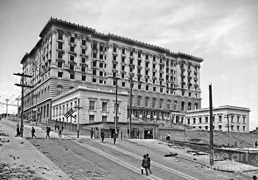 San Francisco Fairmount Hotel after 1906 Earthquake Photograph by Padre Art