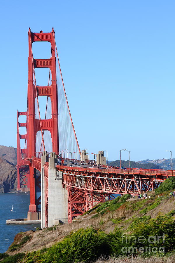 San Francisco Golden Gate Bridge . 7D8157 Photograph by Wingsdomain Art and Photography
