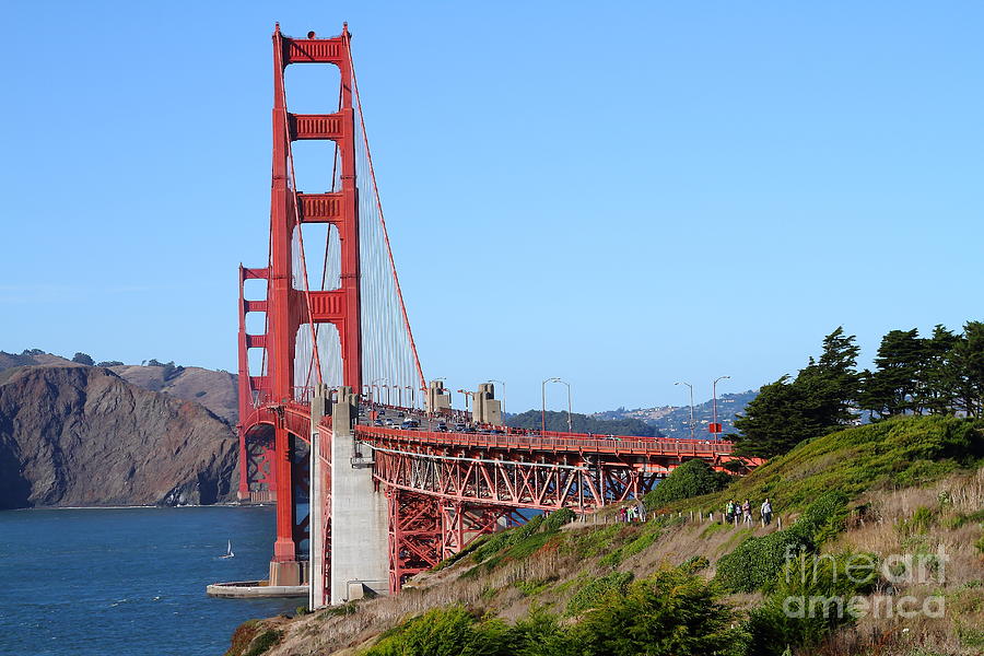 San Francisco Golden Gate Bridge . 7D8158 Photograph by Wingsdomain Art and Photography