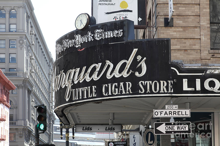 San Francisco Marquards Little Cigar Store Powell and OFarrell Streets - 5D17954 Photograph by Wingsdomain Art and Photography